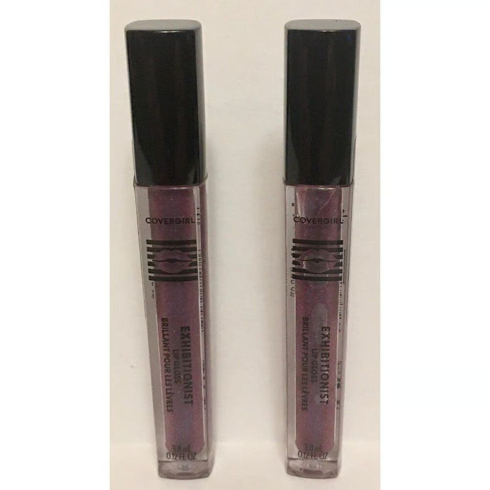 2 x COVERGIRL Exhibitionist Shiny Moisturizing Lip Gloss #240 Hashtag New Sealed